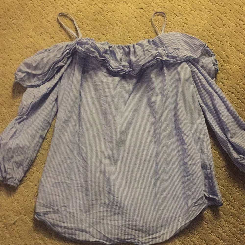 Blue striped tank shirt